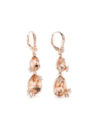 Rose Pear Stone Drop Earring - Rose Gold