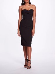 Strapless Sweetheart Mini Dress - Black