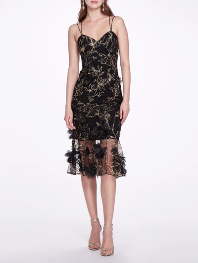 Marchesa Notte Strappy Cocktail Dress - Black product
