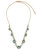 Pear Stone Embellished Charm Necklace - Turquoise