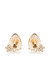 Pear Stone Stud Earrings - Gold