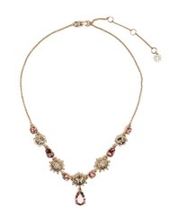 Pink Y Necklace - Gold