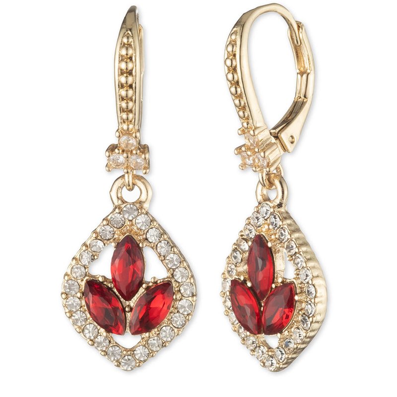 Shop Marchesa Poised Mini Drop Earring In Red