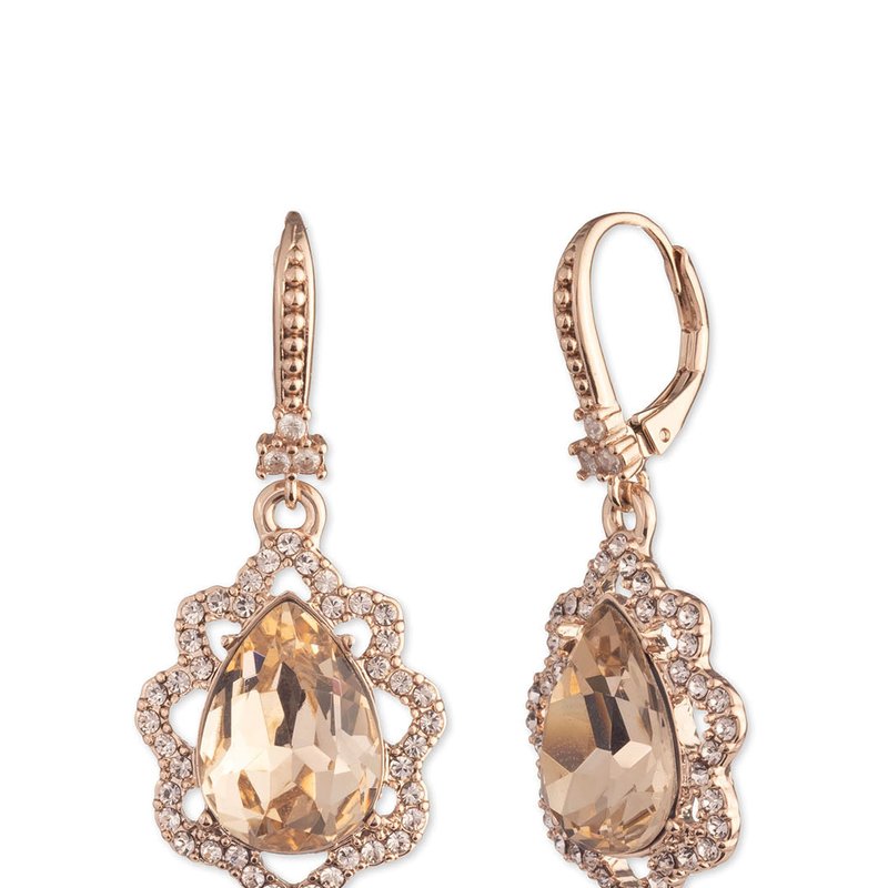 Shop Marchesa Poised Rose Drop Earring In Pink