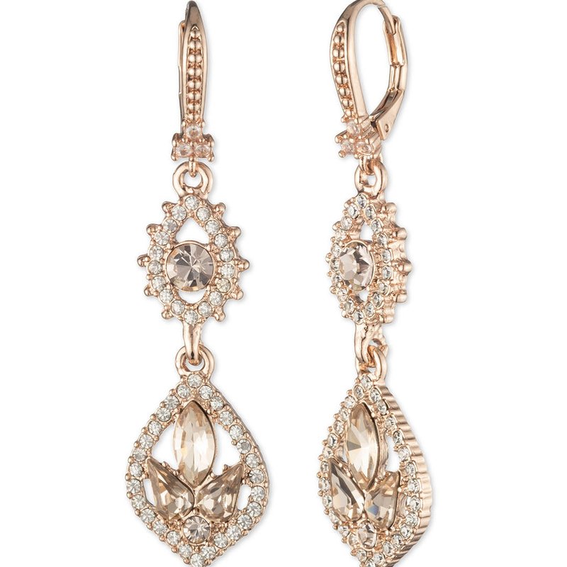 Shop Marchesa Poised Rose Midi Drop Earring In Pink