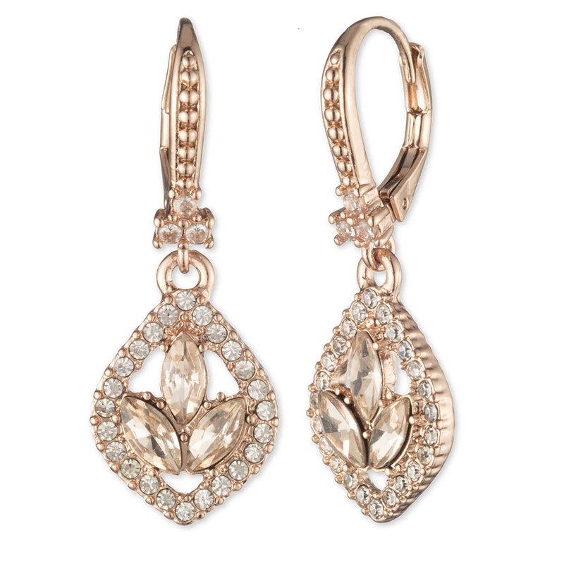 Shop Marchesa Poised Rose Mini Drop Earring In Pink