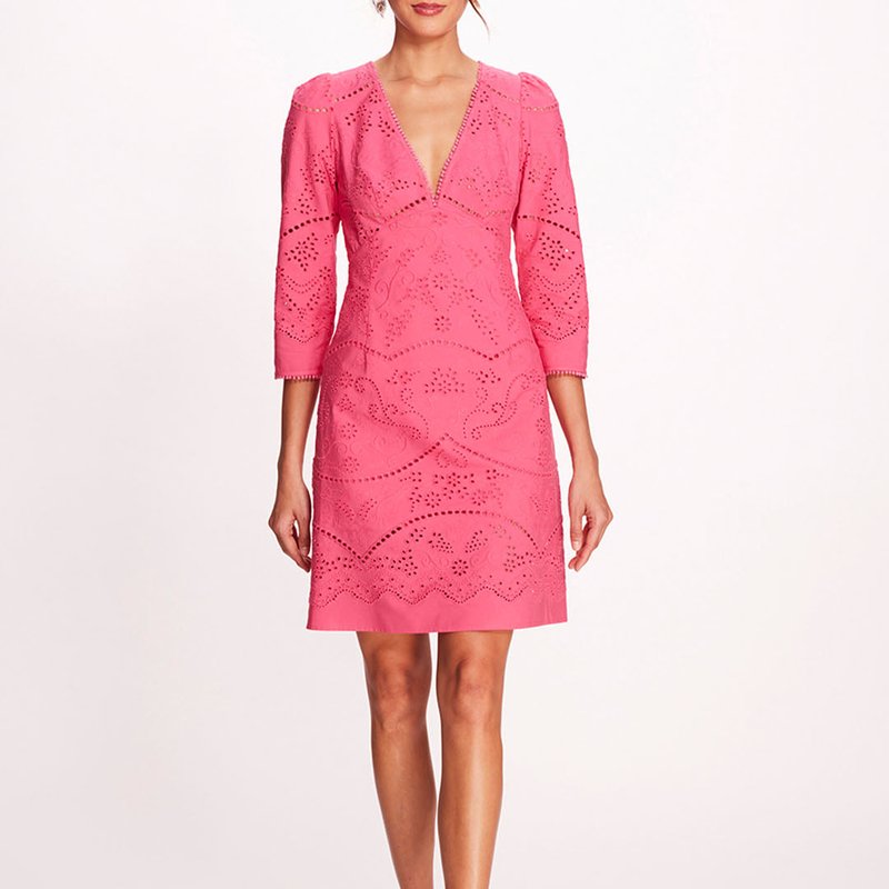 Shop Marchesa Rosa Anise Mini Dress In Pink
