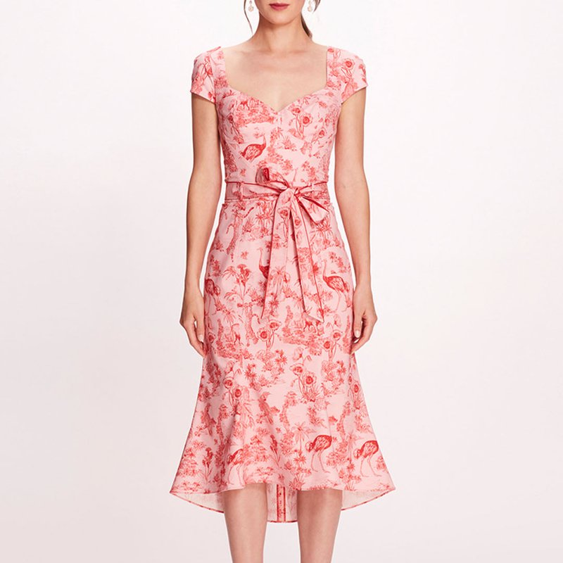 Shop Marchesa Rosa Daylily Dress In Pink