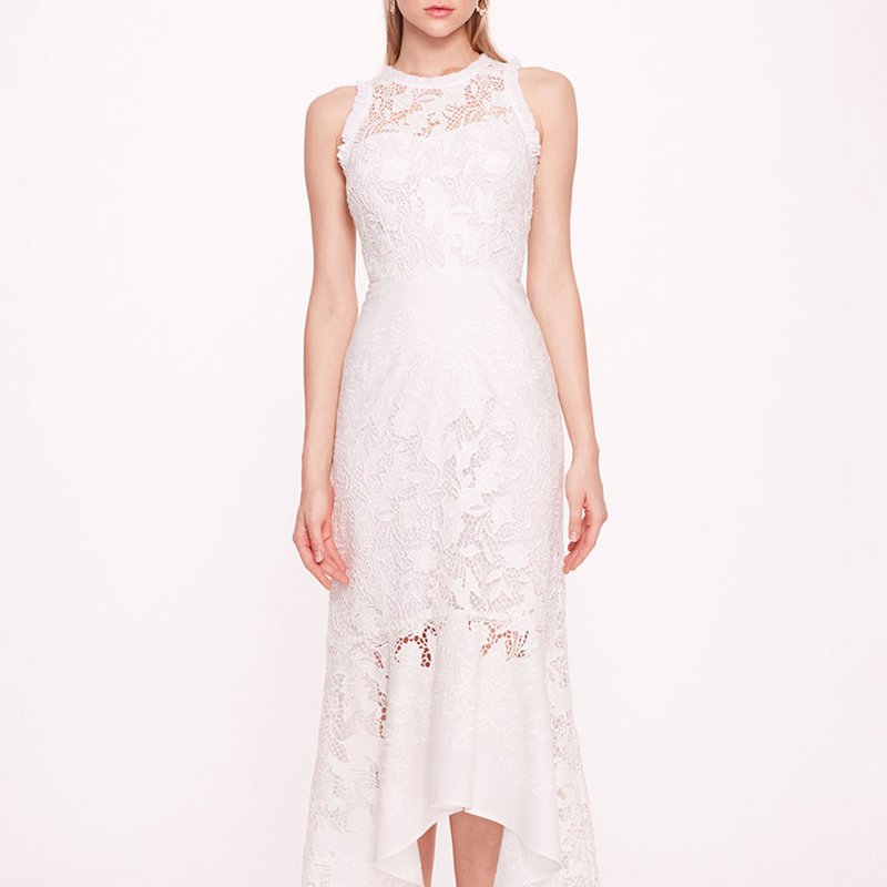 Shop Marchesa Rosa Iris Dress In White