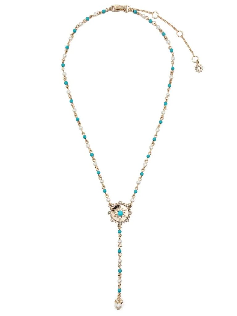 Rosary Y Necklace - Turquoise