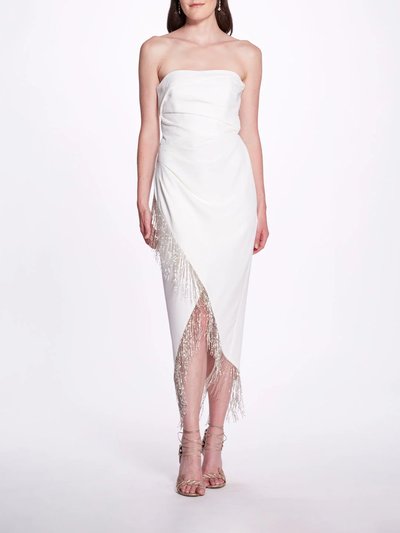 Marchesa Strapless Wrap Cocktail Dress - Ivory product