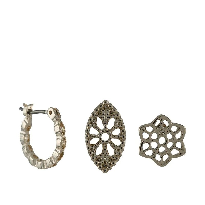 Shop Marchesa Studs And Small Hoop Earrings Set In Gold