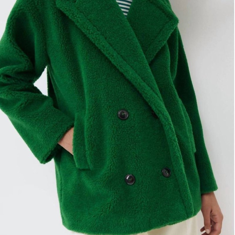 Shop Marella Manolo Teddy Coat In Green
