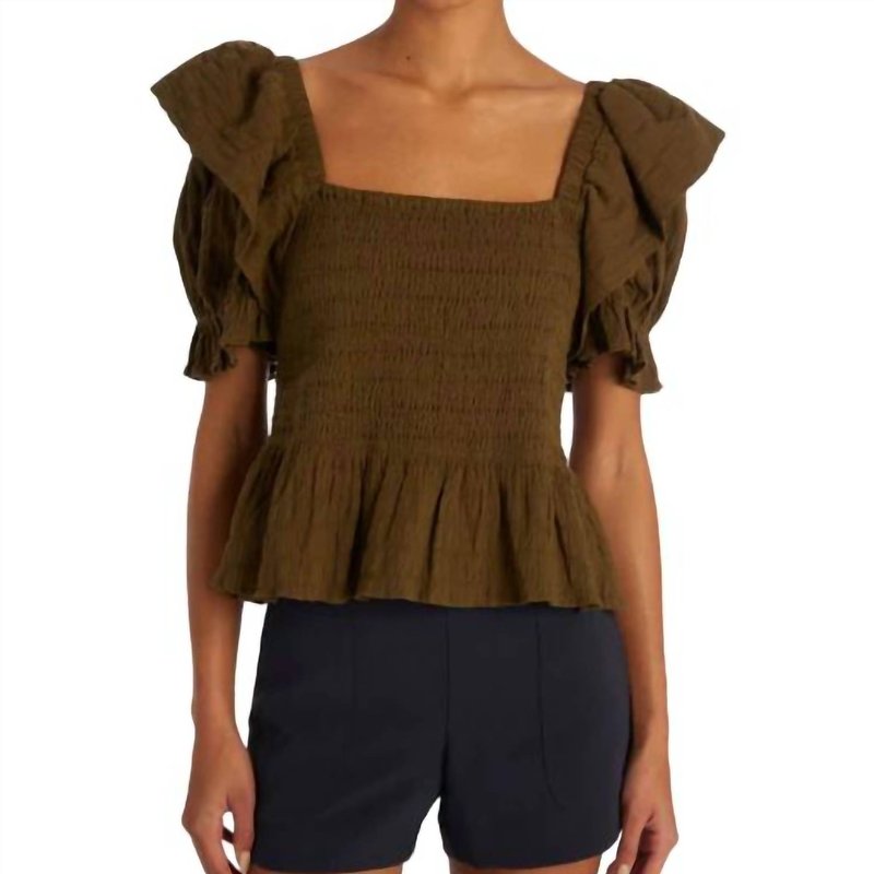 Shop Marie Oliver Lala Top In Green