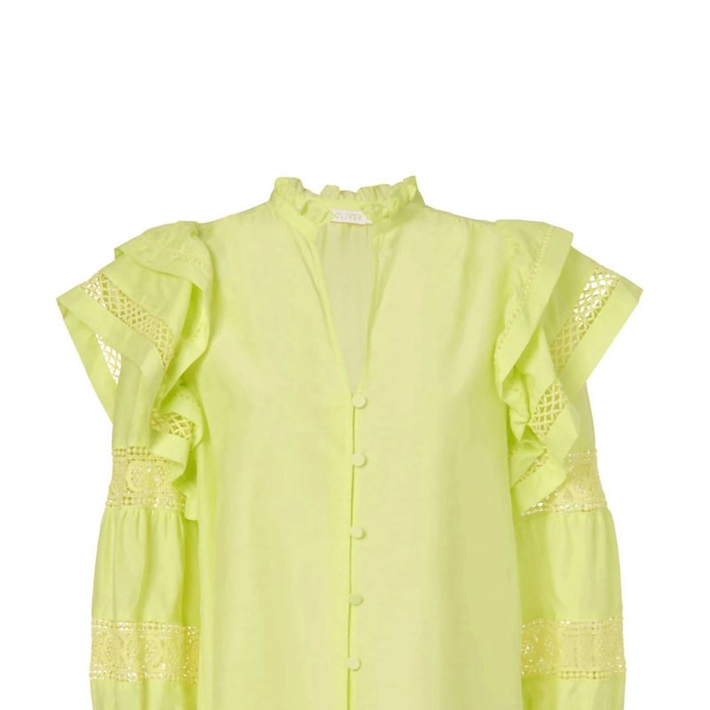 Shop Marie Oliver Women's Talia Blouse In Green