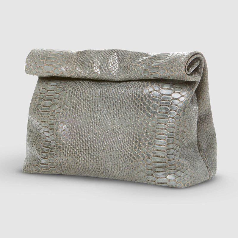 Marie Turnor The Lunch In Grey Embossed Reptile