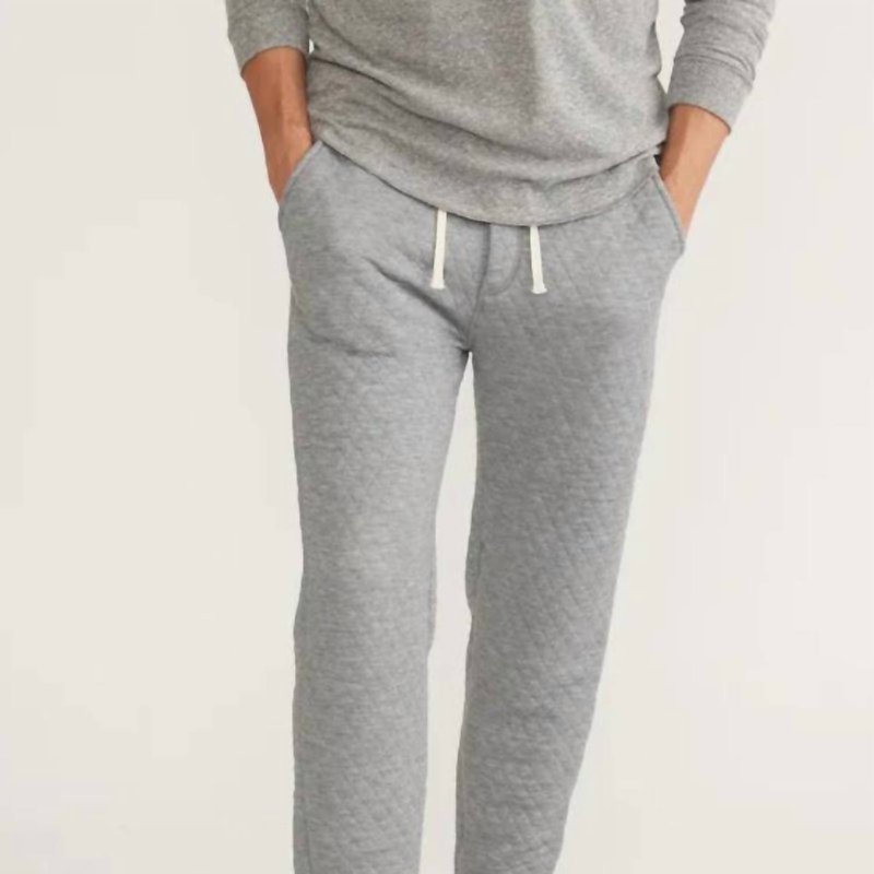 Marine Layer Corbet Quilted Standard Fit Joggers In Grey