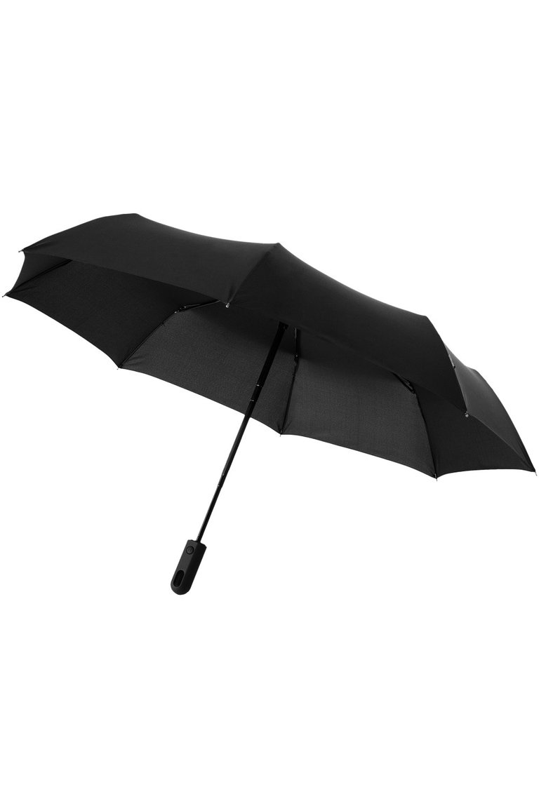 Marksman 21.5 Inch Traveller 3-Section Auto Open & Close Umbrella (Solid Black) (12.1 x 38.6 inches) - Solid Black