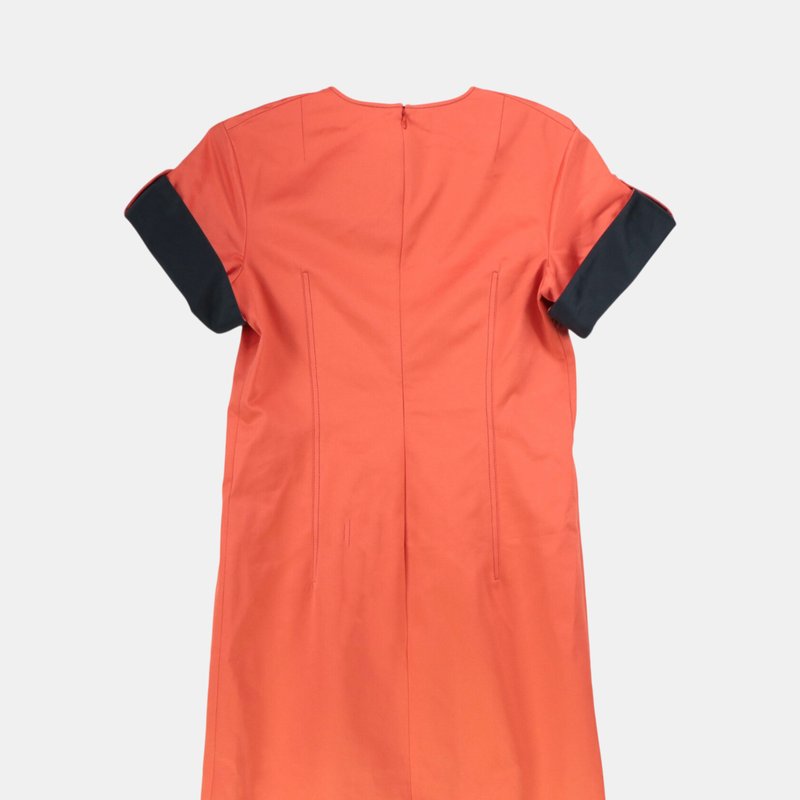 Shop Marni Women's Orange / Black Arabesque Dress