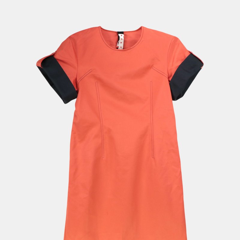 Marni Women's Orange / Black Arabesque Dress