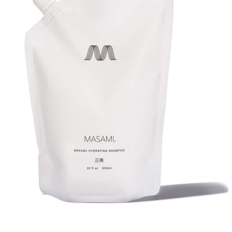 Masami Mekabu Hydrating Shampoo 32 oz Refill Pouch In White