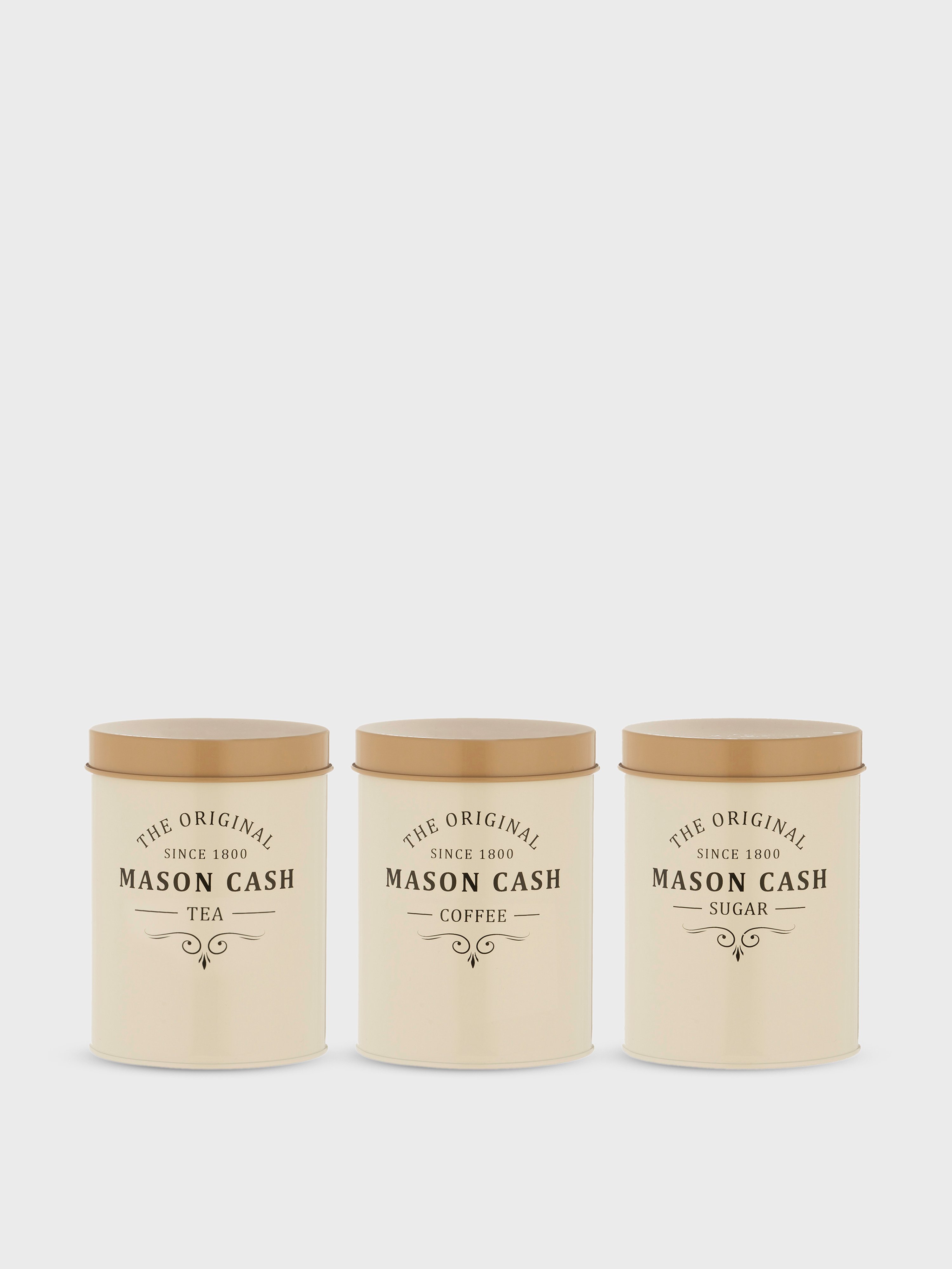 Mason Cash Heritage Tea Storage Canister, Set Of 3 In Cream