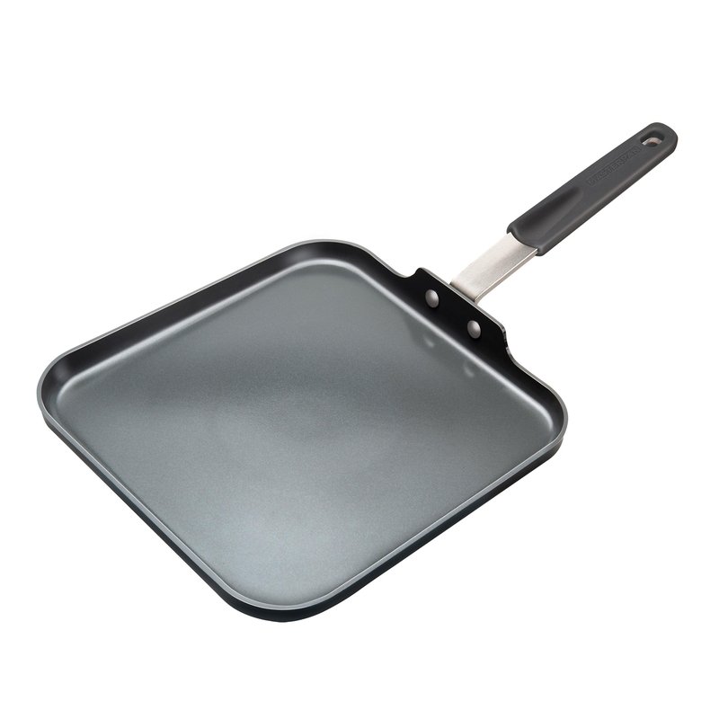 Masterpan Ceramic Nonstick Crepe Pan & Griddle With Silicone Grip, 11" (28cm) In Black