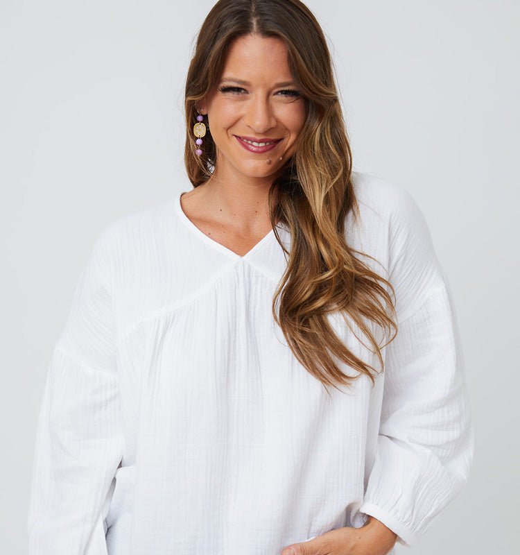 Mata Traders Fiona Blouse In White