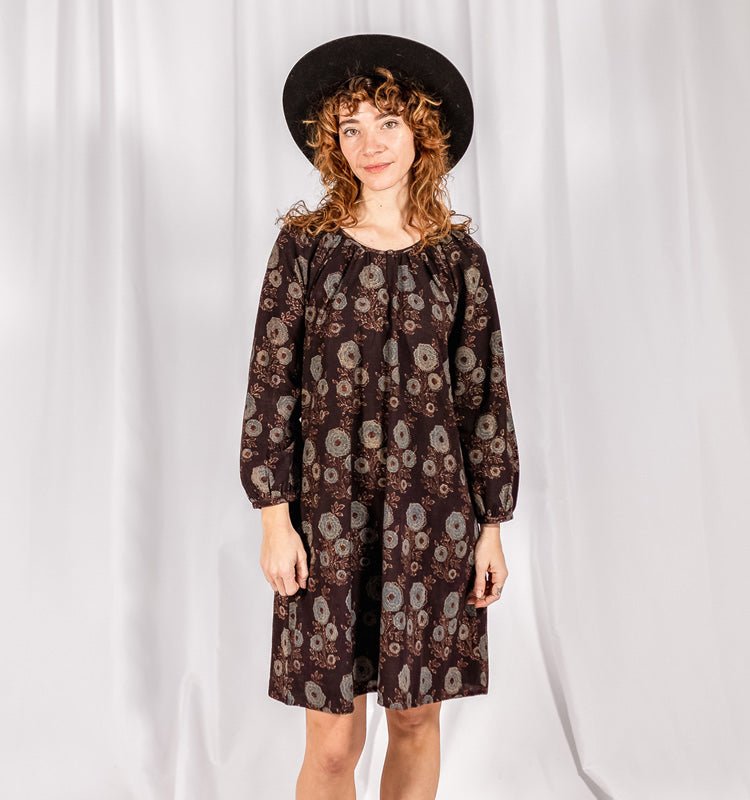 Mata Traders Paige Dress Fall Blossom In Brown