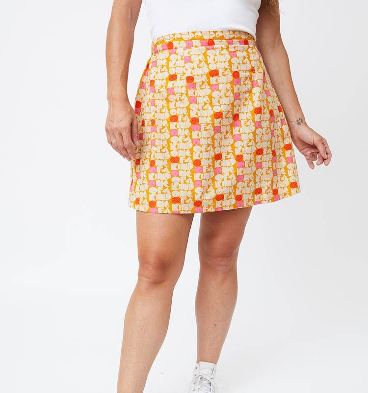 Mata Traders Val Mini Skirt In Yellow
