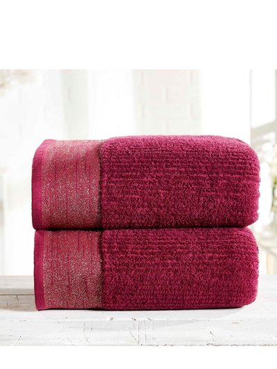MayFair Metallic Accents Towel (Pack Of 2) - Damson product