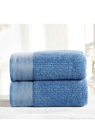 MayFair Metallic Accents Towel Pack of 2 - Denim product