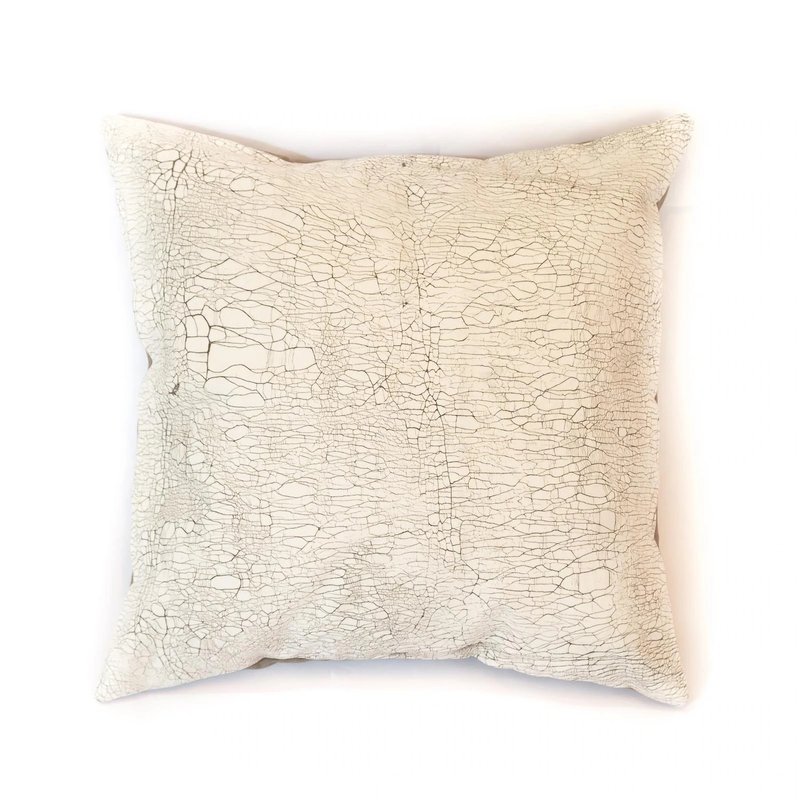 Mbare Ltd Allover Crackles Off-white Pillow Cover