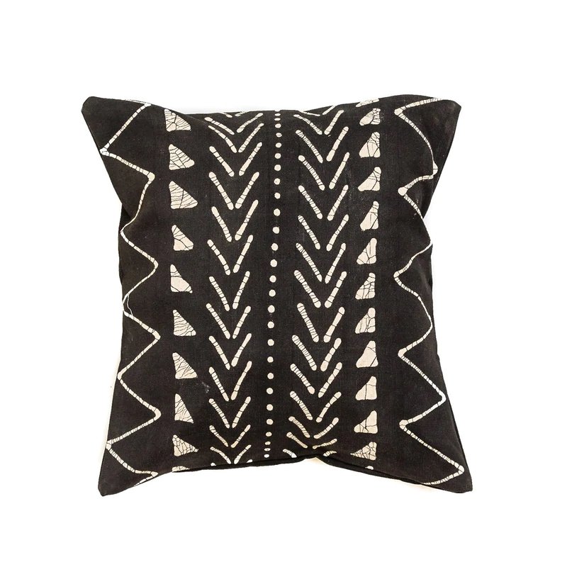 Mbare Ltd Matika Black Linear Pillow Cover