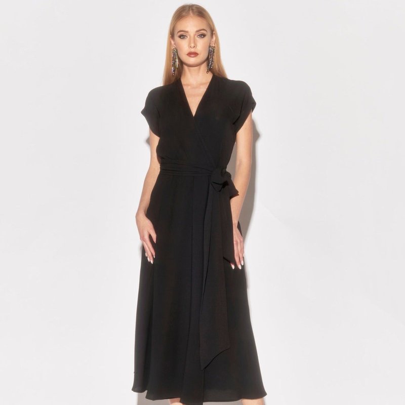Shop Meghan Fabulous Jasmine Midi Dress In Black