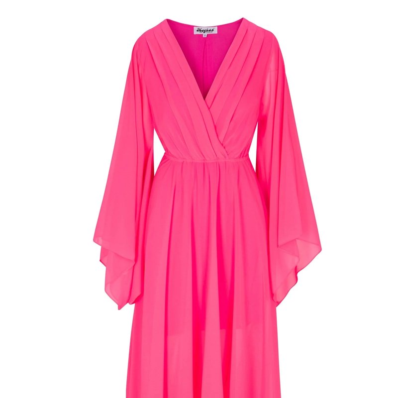 Meghan Fabulous Sunset Midi Dress In Pink