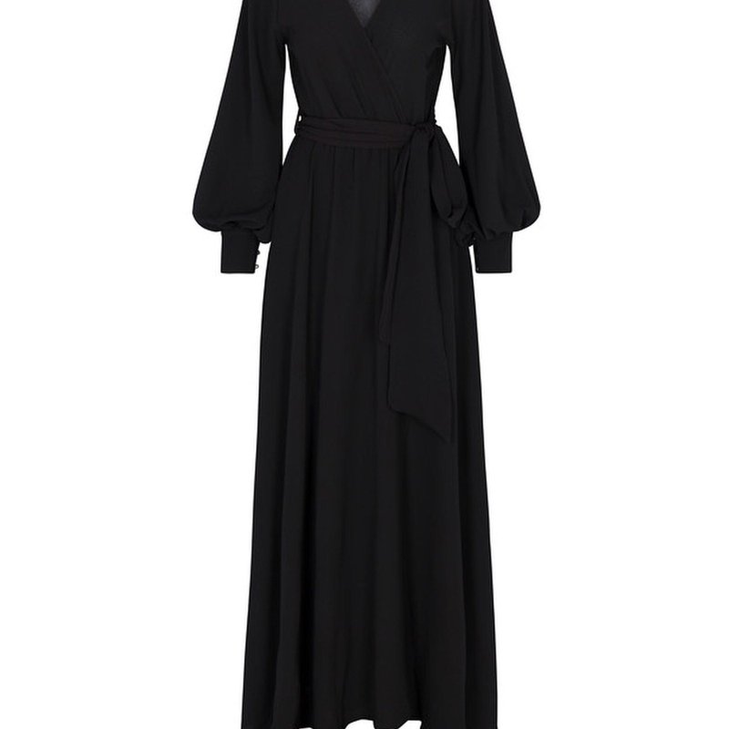 Meghan Fabulous Venus Maxi Dress In Black