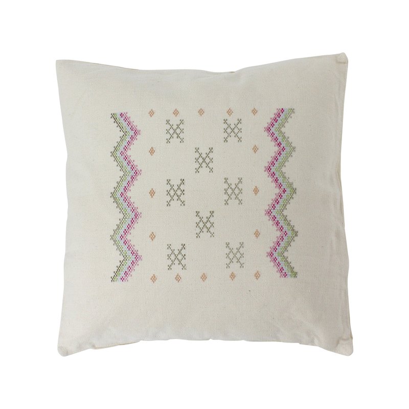 Mela Artisans Native Narrative Criss-cross Woven Pillow