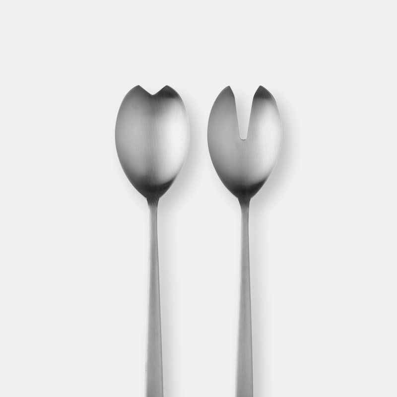 Mepra Salad Servers (fork And Spoon) Linea Ice