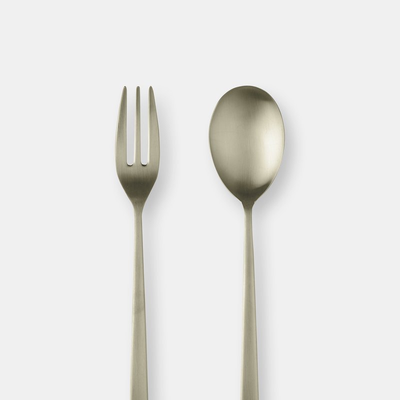 Shop Mepra Serving Set (fork And Spoon) Linea Ice Champagne