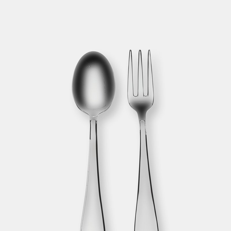 Shop Mepra Serving Set (fork And Spoon) Natura Ice In Grey