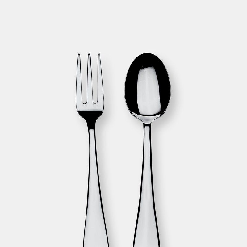 Shop Mepra Serving Set (fork And Spoon) Natura In Grey