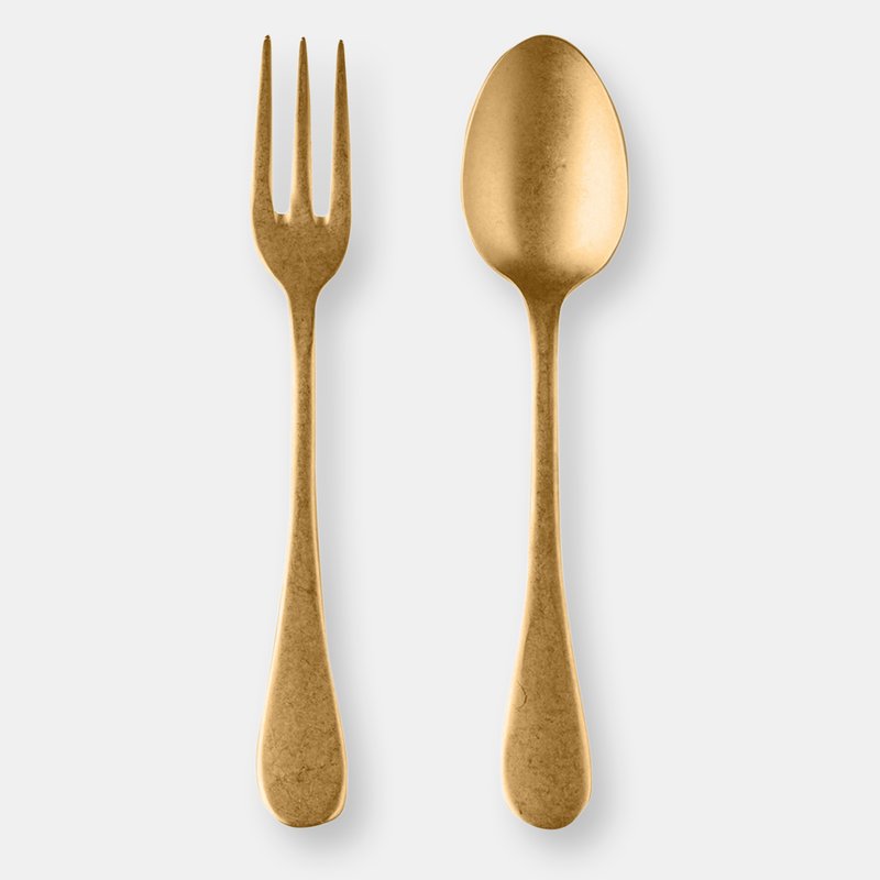 Shop Mepra Serving Set (fork And Spoon) Vintage Oro