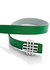 Reversible Signature Belt 25 mm - Green & White | Silver Buckle - Green and White