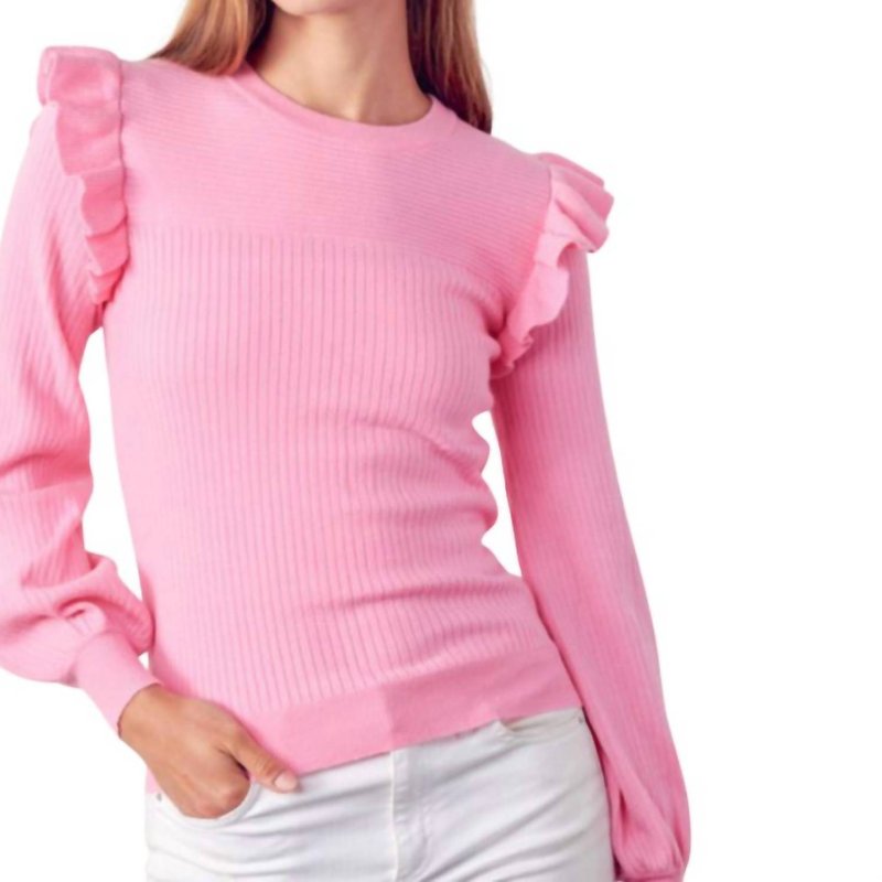 &merci Cross My Mind Sweater In Pink