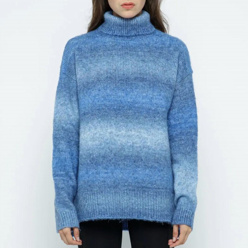 Shop &merci Ombré Turtleneck Sweater In Blue