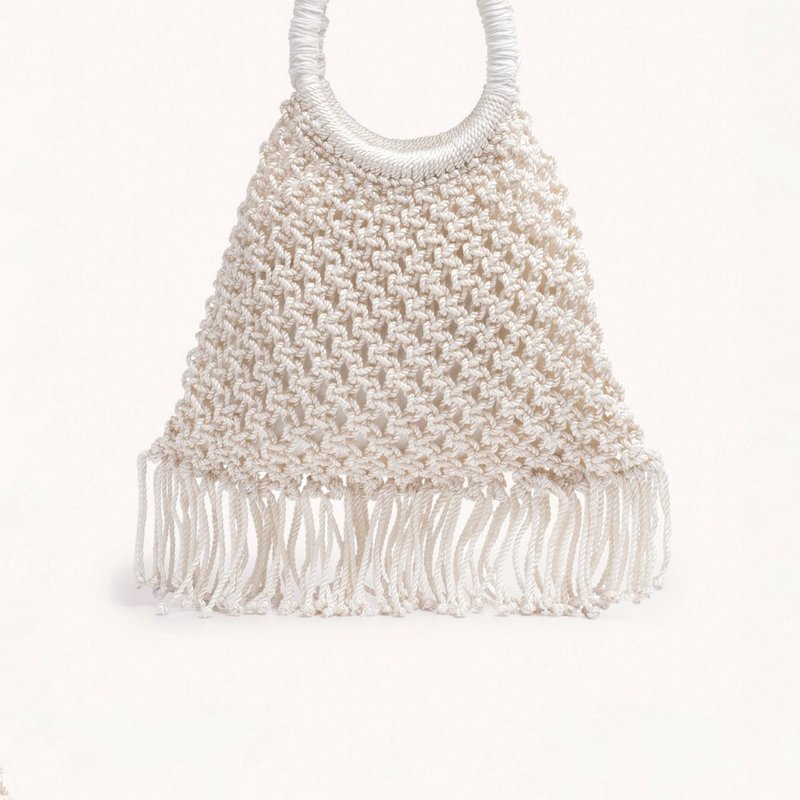 Shop Merlette Maris Fringe Handbag In White