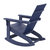 Wellington UV Treated All-Weather Polyresin Adirondack Rocking Chair in Navy for Patio, Sunroom, Deck and More - Set of 2