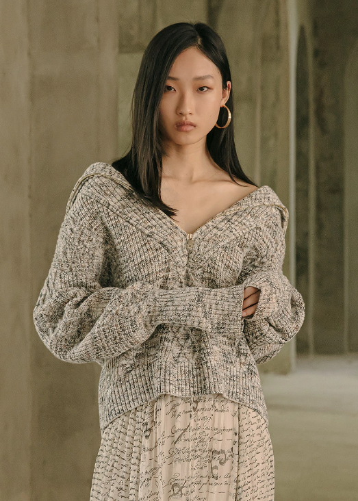 Mes Demoiselles Jerry Knitted Sweater In Brown