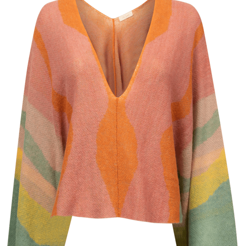 Mes Demoiselles Knitted Sweater Hitomi In Orange
